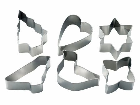 SHIMOTORI Stainless Steel Cookie Cutter 6 pcs Set A Hot on Sale