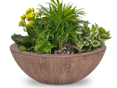 SEDONA PLANTER BOWL – WOOD GRAIN CONCRETE Cheap