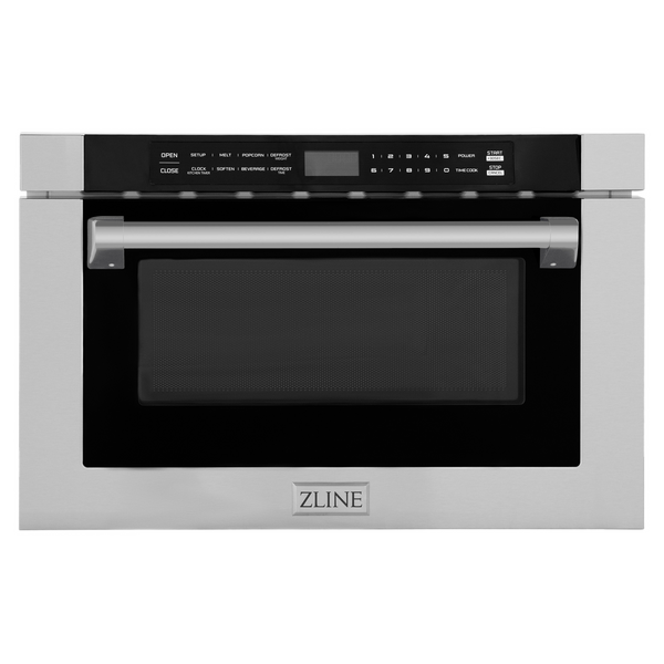 ZLINE 24  1.2 cu. ft. Built-in Microwave Drawer with a Traditional Handle in Stainless Steel (MWD-1-H) For Sale