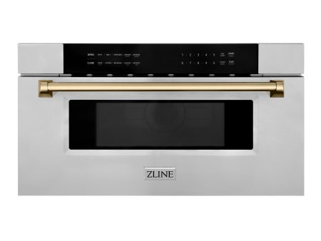 ZLINE Autograph Edition 30  1.2 cu. ft. Built-In Microwave Drawer in Stainless Steel with Accents (MWDZ-30) Cheap