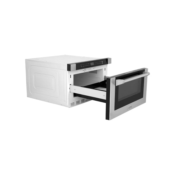 ZLINE 24  1.2 cu. ft. Built-in Microwave Drawer with a Traditional Handle in Stainless Steel (MWD-1-H) For Sale