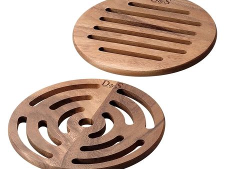 Sato Shoji D&S Natural Wood Pot Mat 2 pcs Fashion