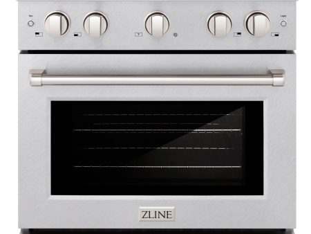 ZLINE 30 in. 4.2 cu. ft. 4 Burner Gas Range with Convection Gas Oven in DuraSnow® Stainless Steel (SGRS-30) Online Hot Sale