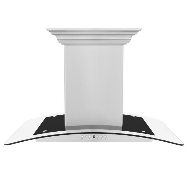 ZLINE Island Mount Range Hood in Stainless Steel with Built-in CrownSound™ Bluetooth Speakers (GL5iCRN-BT) Online Hot Sale