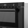 ZLINE 24  1.2 cu. ft. Built-in Microwave Drawer with a Traditional Handle in Black Stainless Steel (MWD-1-BS-H) Online Sale