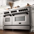 ZLINE Autograph Edition 60  7.4 cu. ft. Dual Fuel Range with Gas Stove and Electric Oven in Stainless Steel with Accents (RAZ-60) Fashion