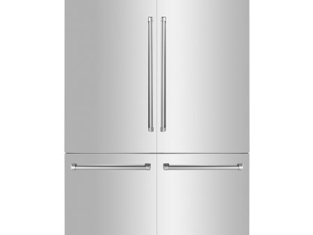 ZLINE 60 in. 32.2 cu. ft. Built-In 4-Door French Door Refrigerator with Internal Water and Ice Dispenser in Stainless Steel (RBIV-304-60) Discount