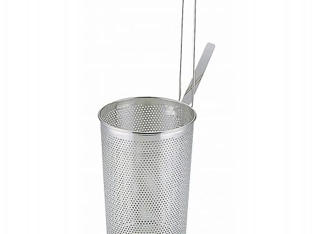 Sampo Sangyo Stainless Steel Perforated Deep Tebo Noodle Strainer Flat Base Online Hot Sale