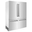 ZLINE 60 in. 32.2 cu. ft. Built-In 4-Door French Door Refrigerator with Internal Water and Ice Dispenser in Stainless Steel (RBIV-304-60) Discount