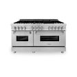 ZLINE 60  7.4 cu. ft. Dual Fuel Range with Gas Stove and Electric Oven in Stainless Steel (RA60) Online now