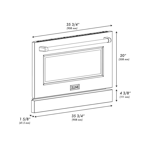 ZLINE 36 in. Black Matte Range Door for SGR Models (SR-DR-BLM-36) Fashion