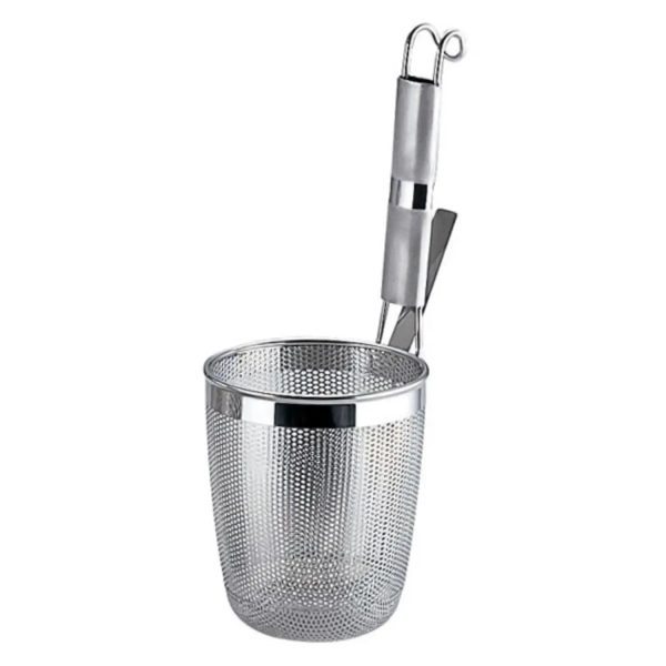 Sampo Sangyo Stainless Steel Perforated Udon Tebo Noodle Strainer Round Base with Metal Handle Hot on Sale