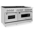 ZLINE 60  7.4 cu. ft. Dual Fuel Range with Gas Stove and Electric Oven in Stainless Steel (RA60) Online now