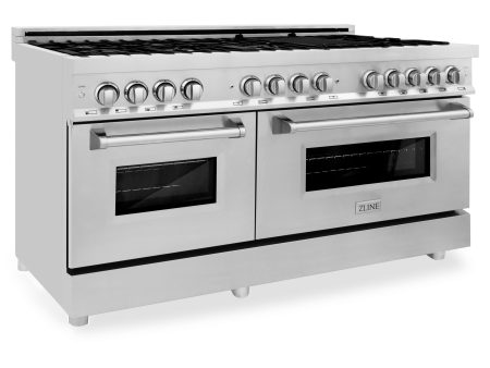 ZLINE 60  7.4 cu. ft. Dual Fuel Range with Gas Stove and Electric Oven in Stainless Steel (RA60) Online now