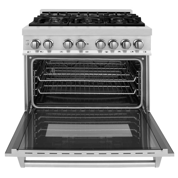 ZLINE Appliance Package | 36  Dual Fuel Range, Wall Mount Range Hood, Microwave Drawer, 3 Rack Dishwasher | 4KP-RARH36-MWDWV Sale