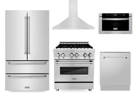 ZLINE Kitchen Package with Refrigeration, 30  Stainless Steel Dual Fuel Range, 30  Convertible Vent Range Hood, 24  Microwave Drawer, and 24  Tall Tub Dishwasher (5KPR-RARH30-MWDWV) Online