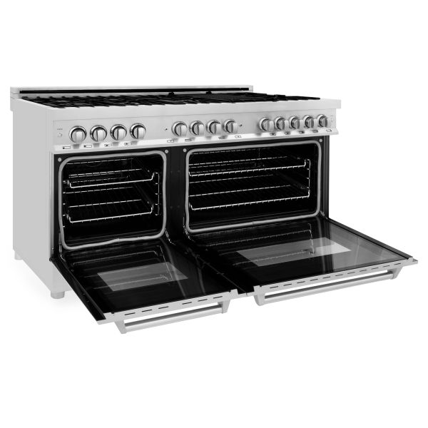 ZLINE 60  7.4 cu. ft. Dual Fuel Range with Gas Stove and Electric Oven in Stainless Steel (RA60) Online now