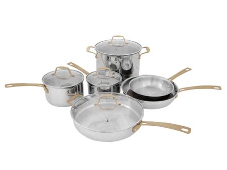 ZLINE 10-Piece Stainless Steel Non-Toxic Cookware Set (CWSETL-ST-10) on Sale