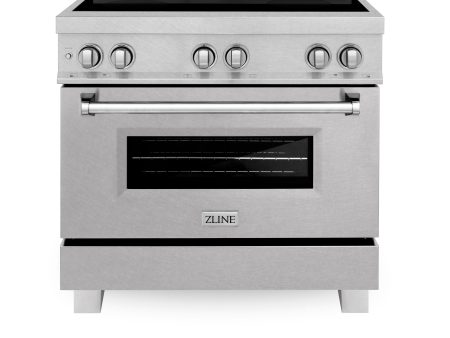 ZLINE 36  4.6 cu. ft. Induction Range in DuraSnow with a 4 Element Stove and Electric Oven (RAINDS-36) Online