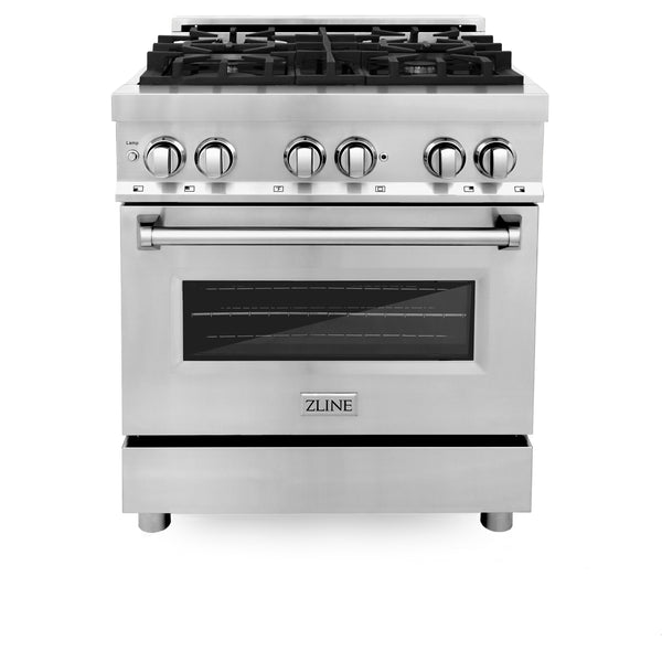 ZLINE Appliance Package | 30  Dual Fuel Range, Microwave Drawer, 3 Rack Dishwasher | 4KP-RARH30-MWDWV For Discount