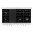 ZLINE 48 in. 6.7 cu. ft. Paramount Double Oven Dual Fuel Range with 8 Burner Gas Cooktop in Stainless Steel with White Matte Doors (SDR-WM-48) Online now