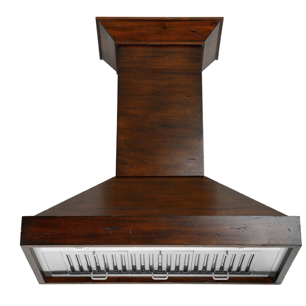 ZLINE Convertible Vent Wooden Wall Mount Range Hood in Walnut (KBRR) Fashion