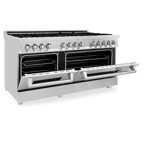 ZLINE 60  7.4 cu. ft. Dual Fuel Range with Gas Stove and Electric Oven in Stainless Steel (RA60) Online now