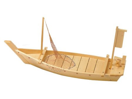 Yamacoh Spruce Sushi Boat with Fishing Net For Sale