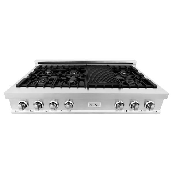 ZLINE 48  Porcelain Gas Stovetop with 7 Gas Burners and Griddle (RT48) Fashion