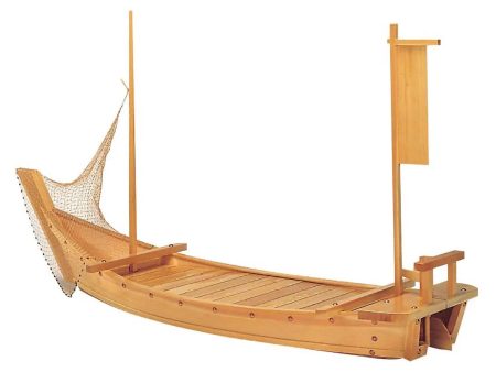 Nakata Sangyo Hinoki Cypress Sushi Boat with Fishing Net For Sale