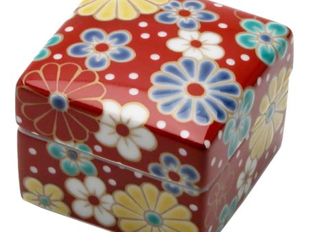 SEIKOU SAI Kutani Porcelain Jubako Box Umekikumon Sale