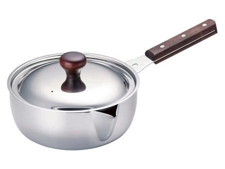 Gyokkodou Stainless Steel Induction Saucepan with Scale and Lid For Sale