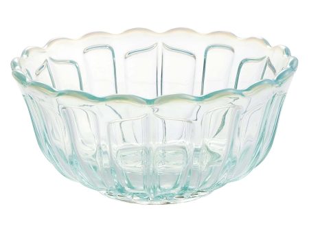 Hirota Glass Yukinohana Soda-Lime Glass Blue Shallow Bowl Fashion