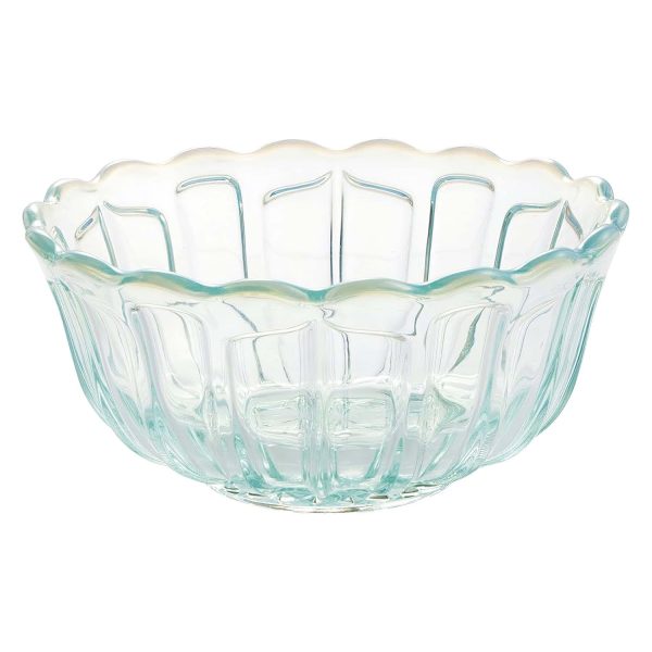 Hirota Glass Yukinohana Soda-Lime Glass Blue Shallow Bowl Fashion