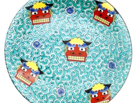 SEIKOU KISSYO Kutani Porcelain Small Plate Shishimai Fashion