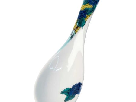 SEIKOU Kutani Porcelain Renge Spoon Aotebotan Cheap