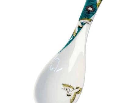 SEIKOU Kutani Porcelain Renge Spoon Crane For Cheap