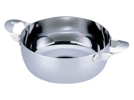 Gyokkodou Stainless Steel Induction Double-Handle Saucepan with Scale Supply