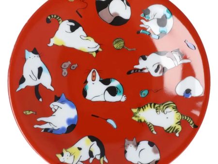 SEIKOU KISSYO Kutani Porcelain Small Plate Cat For Cheap