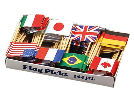 Yamacoh Paper All Nations Flag Food Picks 144 pcs Discount