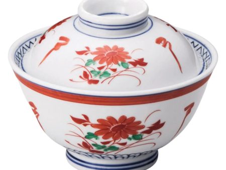 Tokiwa Mino Ware Porcelain Donburi Bowl Akae-Kiku 15.6cm For Discount