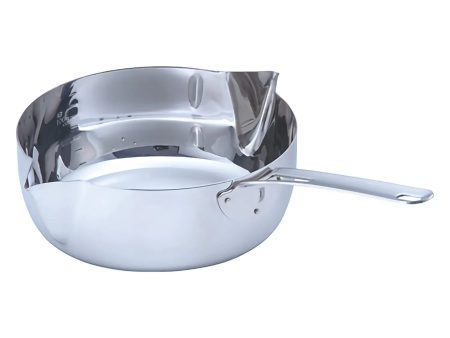 Gyokkodou Stainless Steel Induction Saucepan with Double Spouts and Scale For Sale