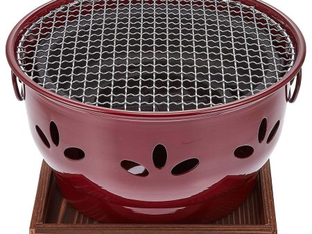 Ikenaga Aluminium Brown Charcoal Konro Grill Fashion