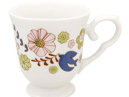 Harekutani Porcelain Flower Bird Mug Online Sale