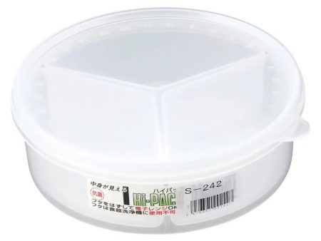 Entec High Pack Antibacterial Polypropylene Round Divided Food Storage Container Fashion