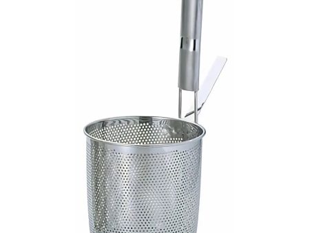 Sampo Sangyo Eco Clean Stainless Steel Perforated Tebo Noodle Strainer Flat Base with Metal Handle Online