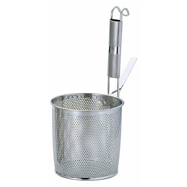 Sampo Sangyo Eco Clean Stainless Steel Perforated Tebo Noodle Strainer Flat Base with Metal Handle Online