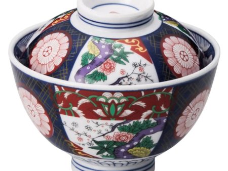 Tokiwa Mino Ware Porcelain Donburi Bowl Nishiki-Botan 14.5cm Cheap