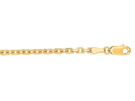 14K Gold 3.1mm Diamond Cut Cable Chain Online