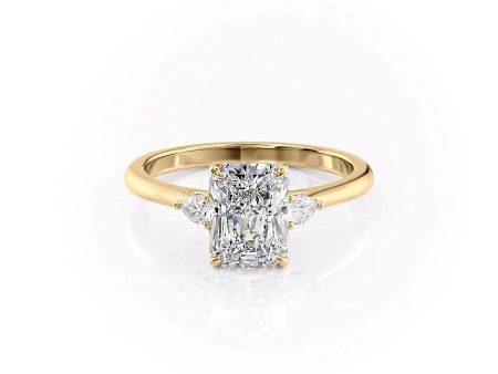 The Pears Liv Set With A 4 Carat Radiant Moissanite Sale